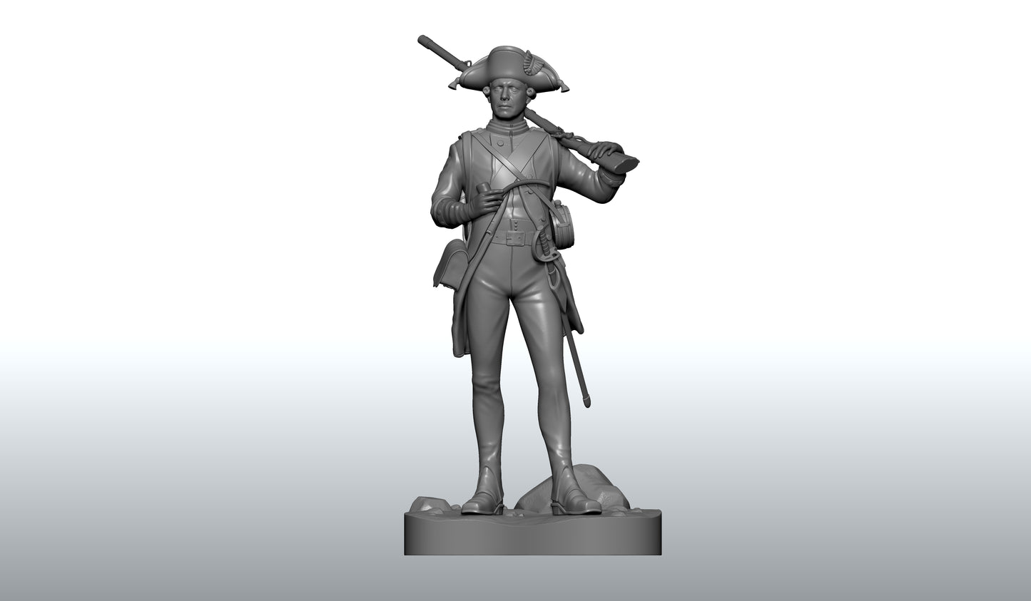Dragoon in Field Service Dress, Brunswick Dragoons Regiment 1777 - 75mm
