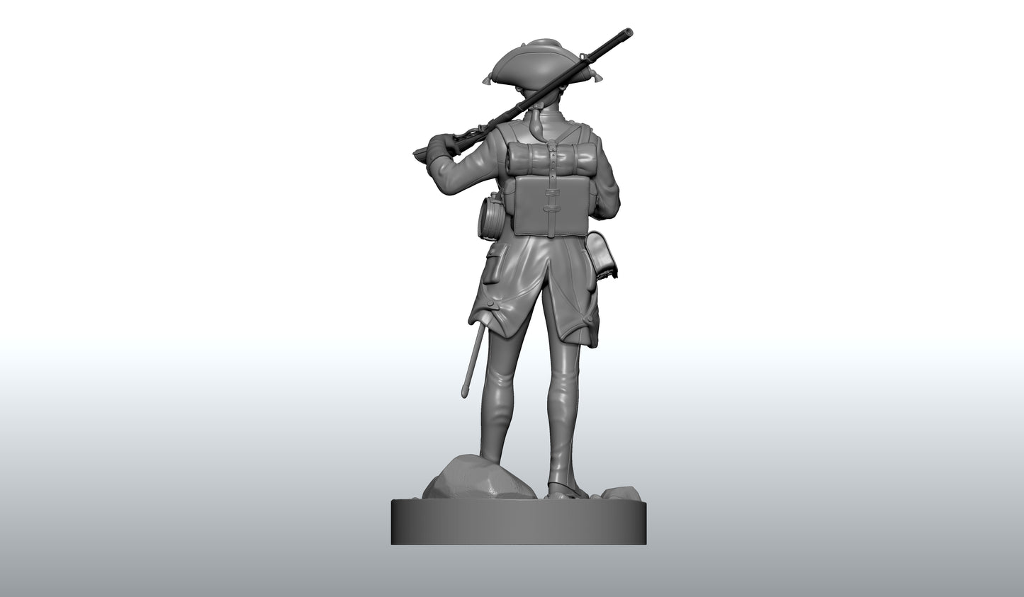 Dragoon in Field Service Dress, Brunswick Dragoons Regiment 1777 - 75mm