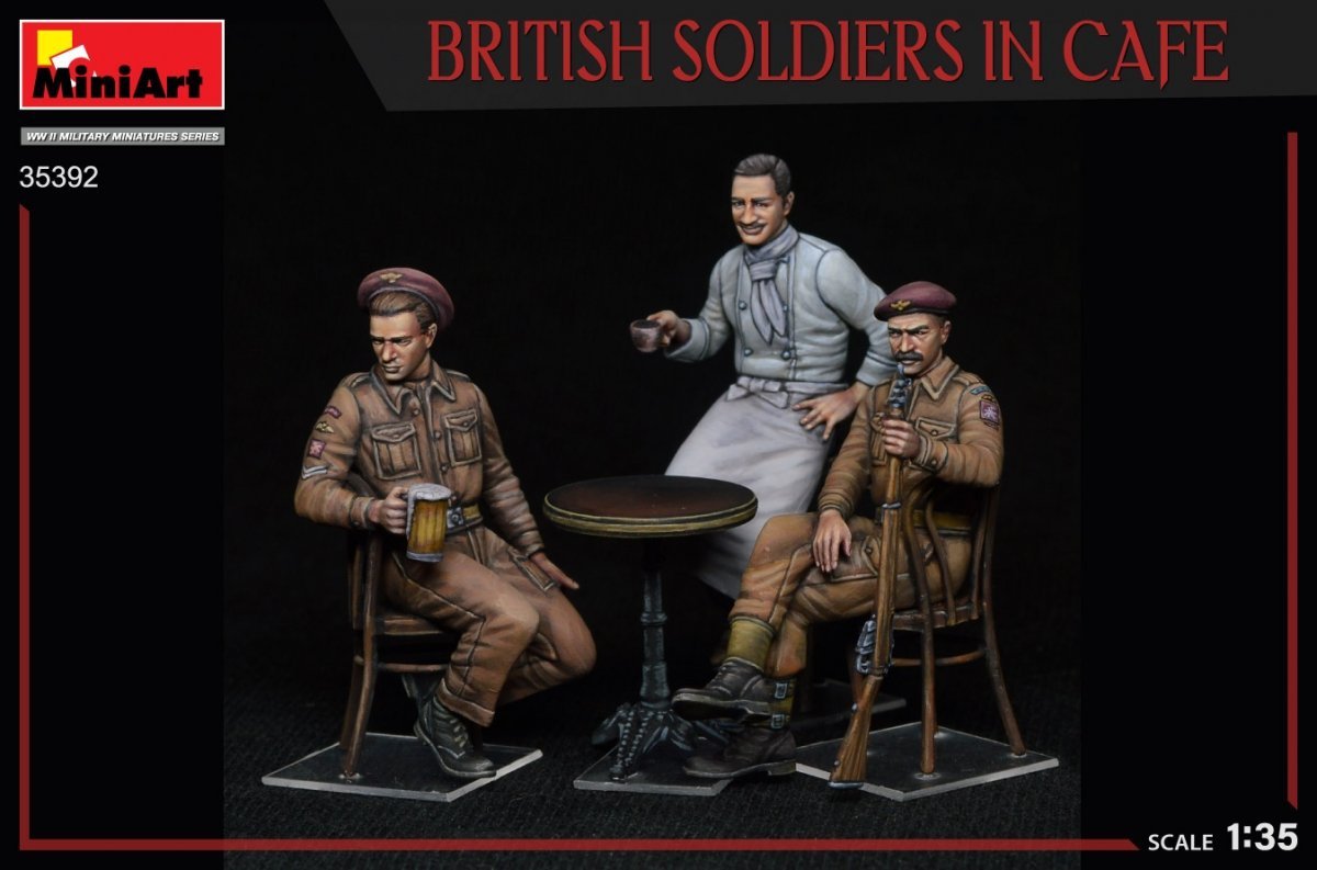 British Soldiers in Café