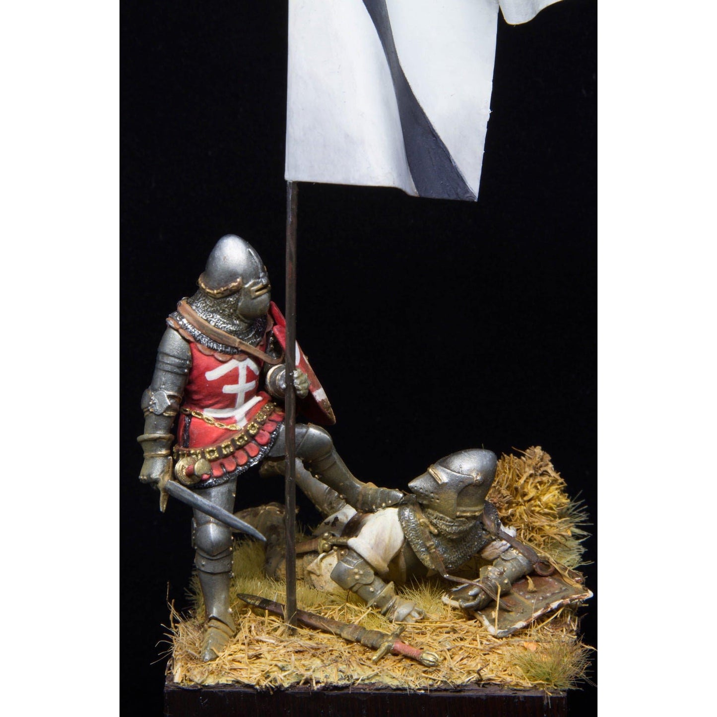 The Defeat: a Polish Knight take possession of the flag of an unhorsed Teutonic knight -Battle of Tannenberg, 1410