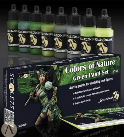Scale75 COLORS OF NATURE - Green Paint Set