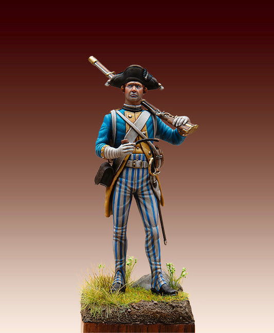 Dragoon in Field Service Dress, Brunswick Dragoons Regiment 1777 - Box-Art 75mm