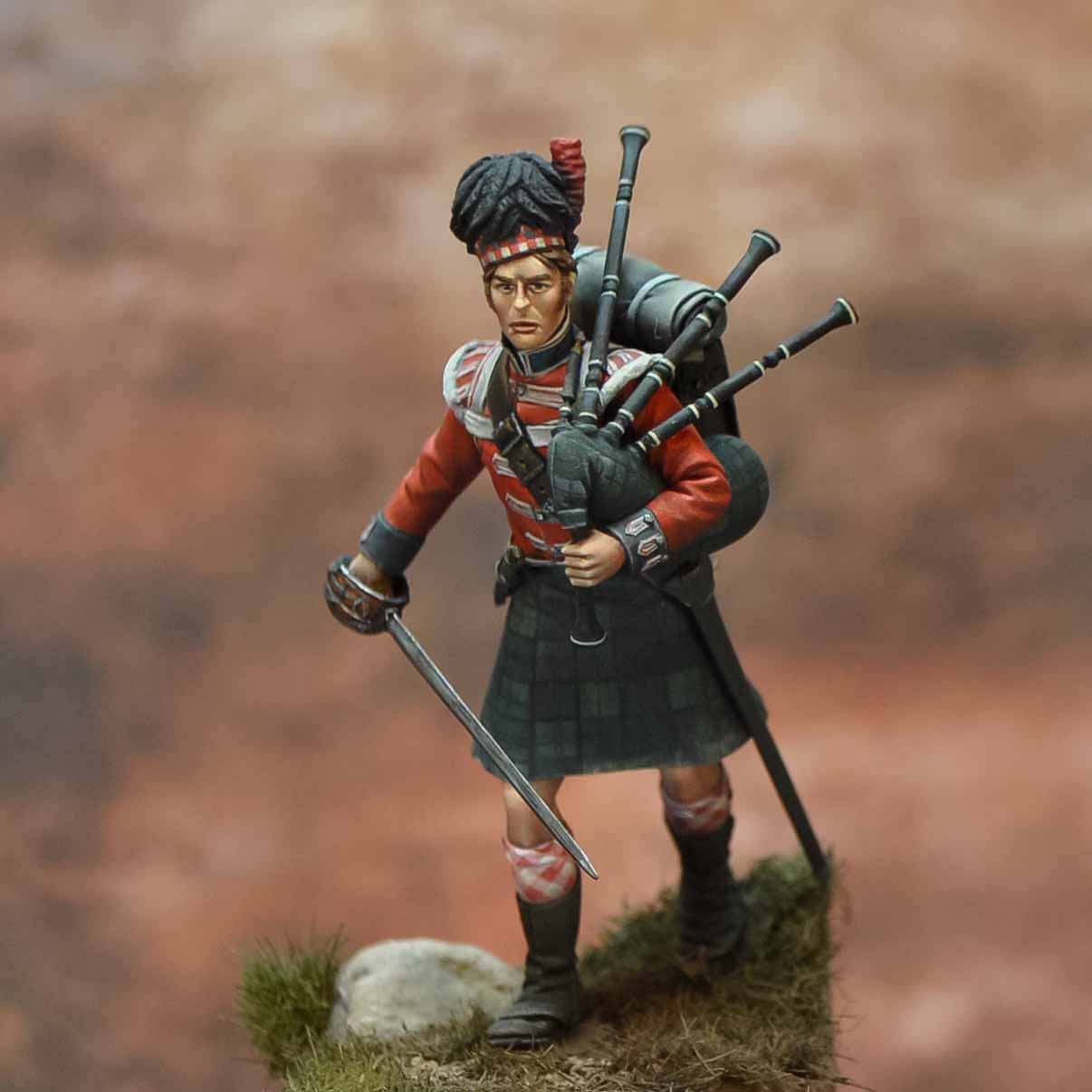 42nd Regiment Higlanders, Piper - Battle of Elvina, Coruna 1809