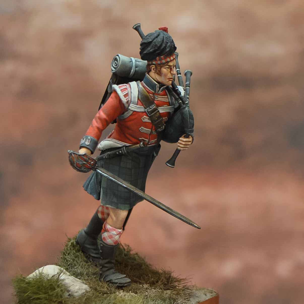 42nd Regiment Higlanders, Piper - Battle of Elvina, Coruna 1809
