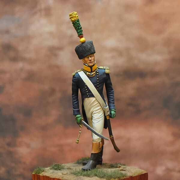 Officier de Voltigeurs du 24è Rgt. en surtout - 1806/1808 