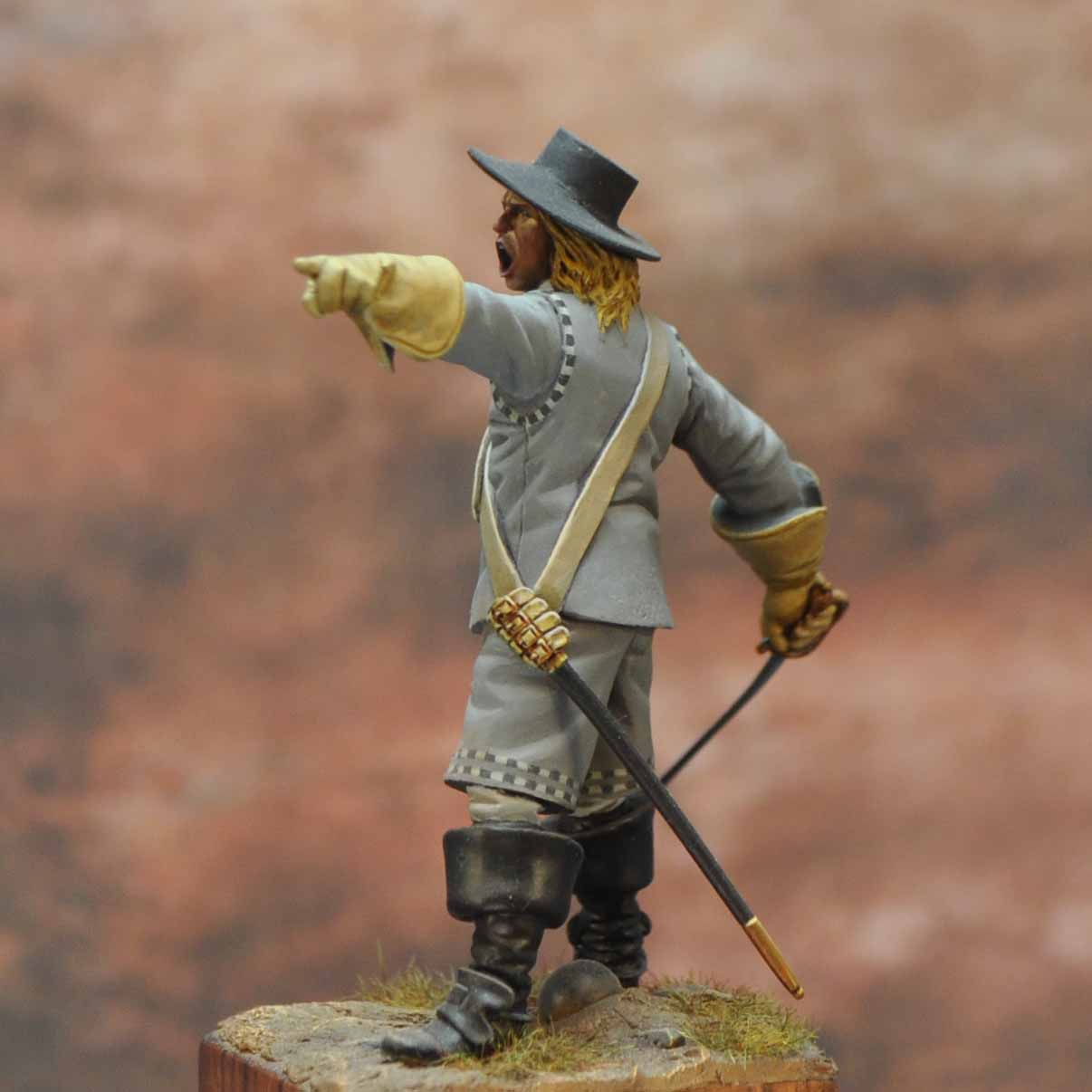 Okey Dragoons Officer, English Civil War, 1645