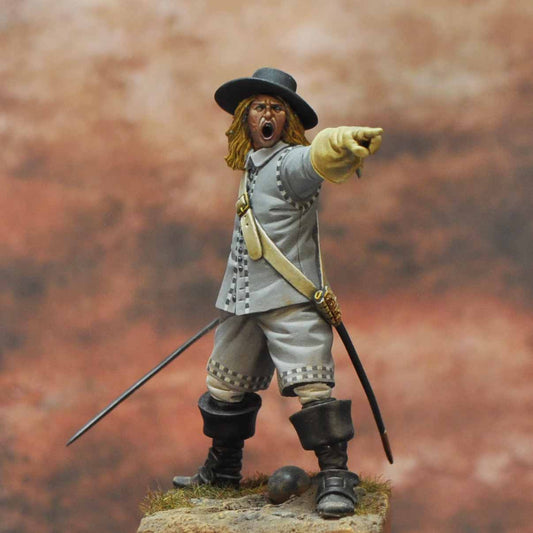 Okey Dragoons Officer, English Civil War, 1645