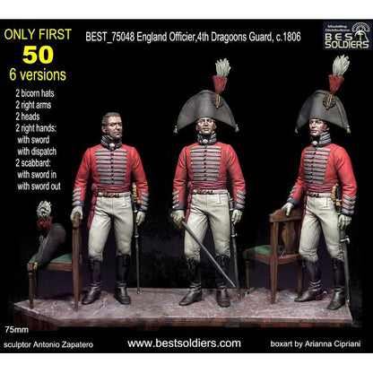 England, Officer 4th Dragoons Guard 1806