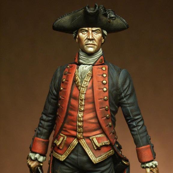 Continental Navy Captain - American War of Independence (2 alternative heads arms)