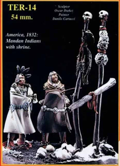 America 1832 - Mandan Indians with Shrine