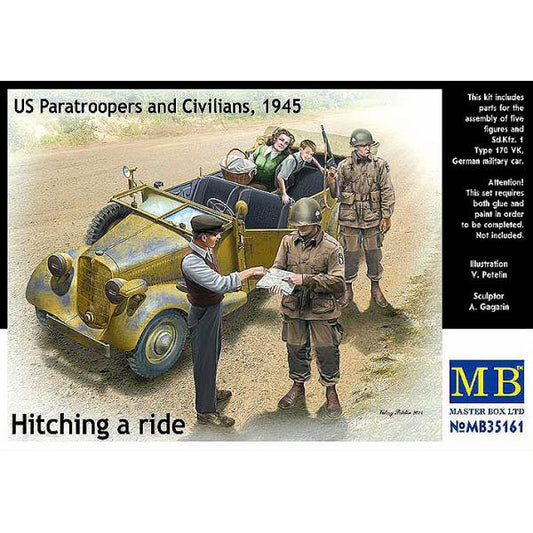 Hitching a Ride - US Paratroopers and Civilians 1945 (Figures)