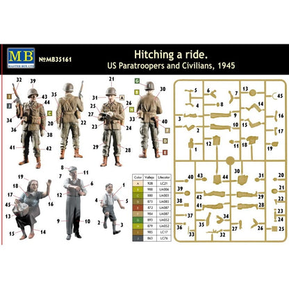 Hitching a Ride - US Paratroopers and Civilians 1945 (Figures)
