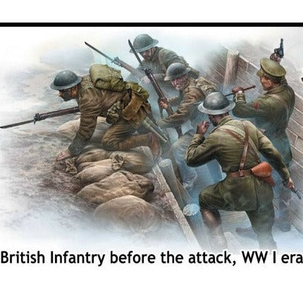 British Infantry before the attack, WWI Era 