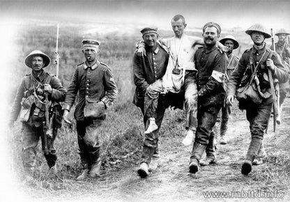 British and German Soldiers, Somme Battle 1916