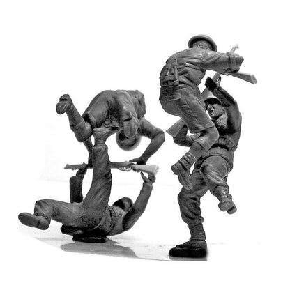Hand to Hand Fight - British and German Infantry, Northern Africa WWII Era