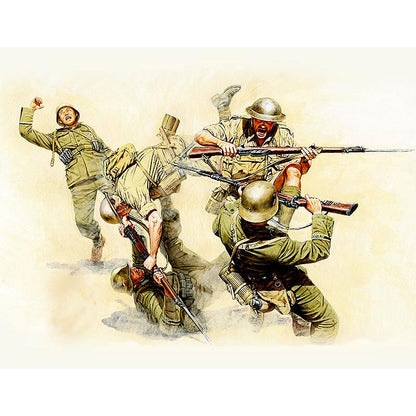 Hand to Hand Fight - British and German Infantry, Northern Africa WWII Era