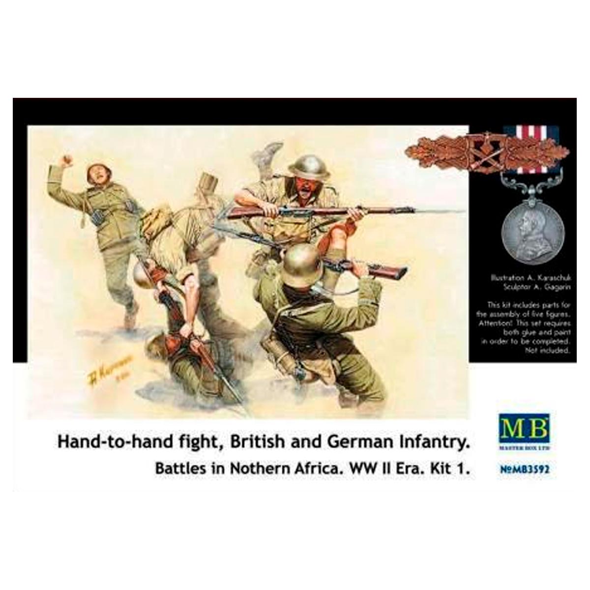 Hand to Hand Fight - British and German Infantry, Northern Africa WWII Era