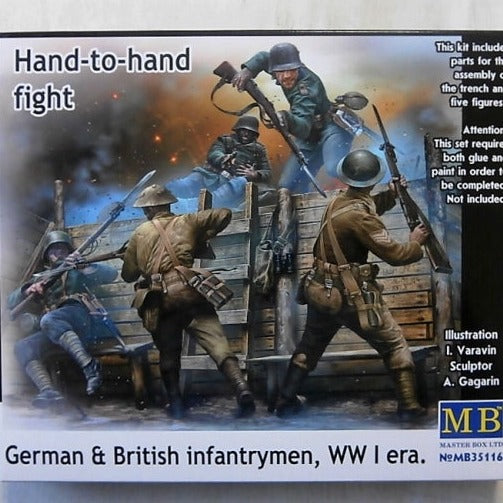 Hand-to-Hand Fight, German and British Infantrymen - WWI Era