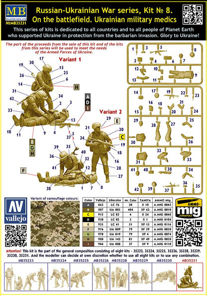 On the battlefield. Ukrainian military medics - Russian-Ukrainian War series, kit № 8.