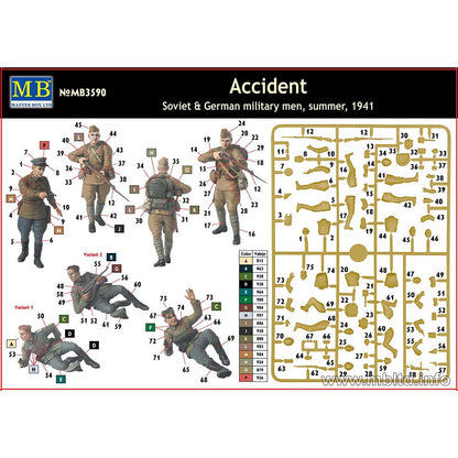 Accident - Soviet & German Military Men, Summer 1941 (Figures)