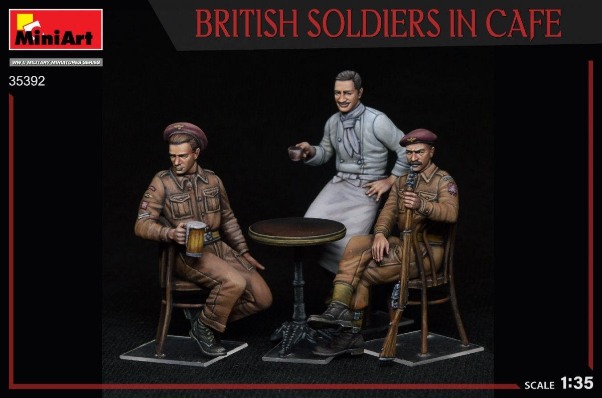 British Soldiers in Café 