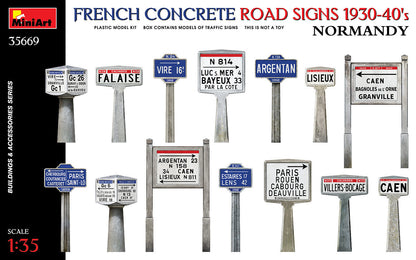 French Concrete Road Signs 1930 / 40's - Normandy 