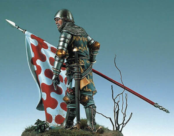 English Knight with flag at Poitiers 