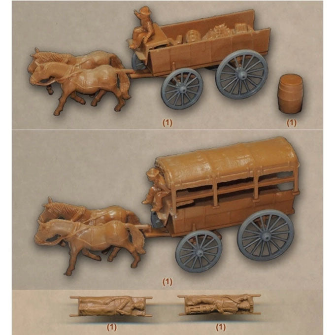 American History - Munitions and Ambulance Wagon Set