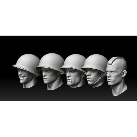 5 Soldier Heads Kit (1/35)